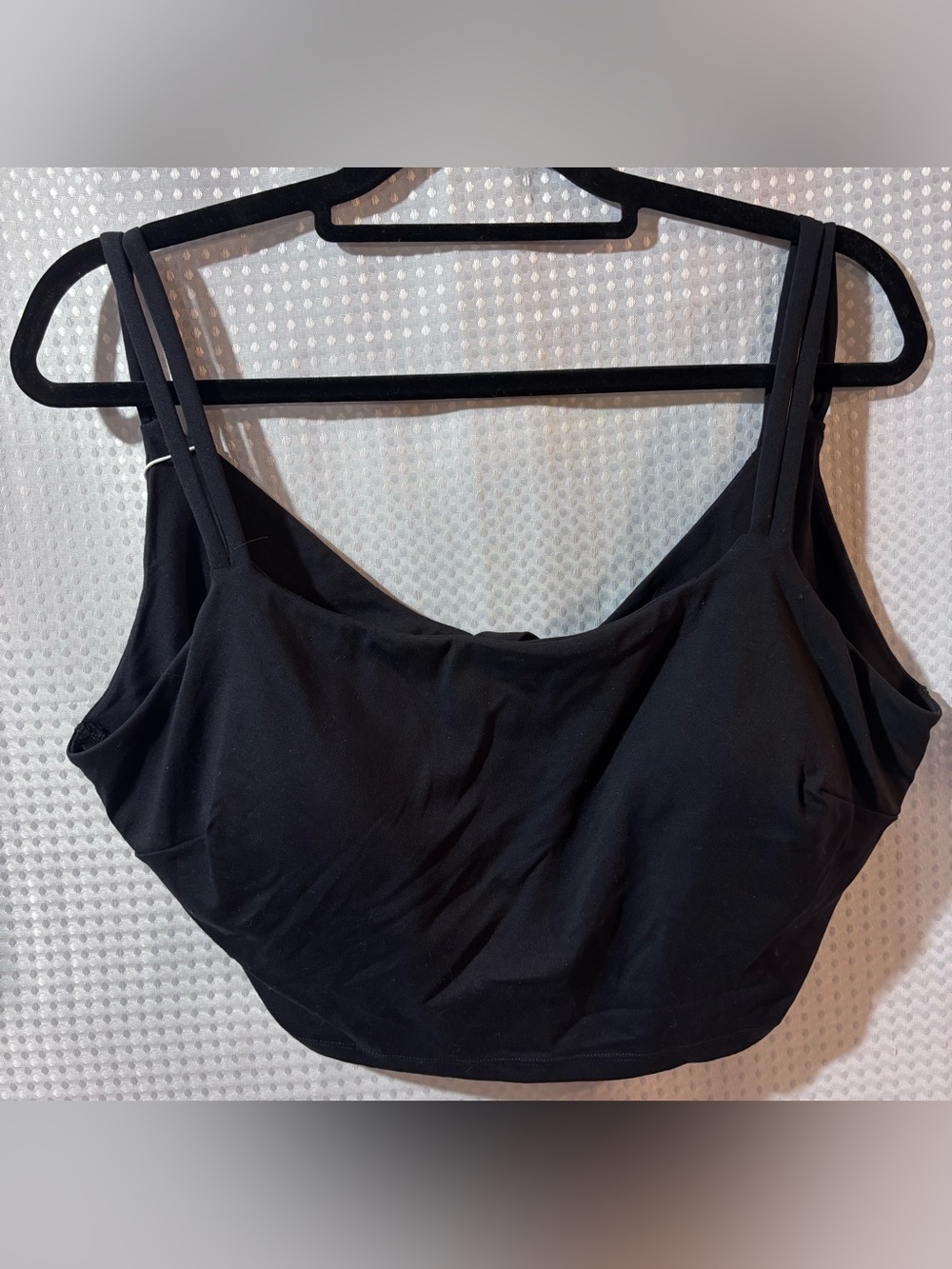 NWT Halara 2X Black Double Strap Twist Back Bra Top